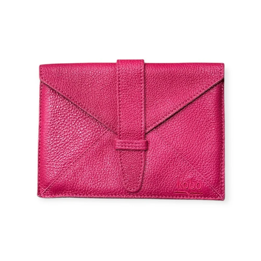 Roots Kobo Pink Envelope Leather eBook Reader Case - Picture 1 of 5